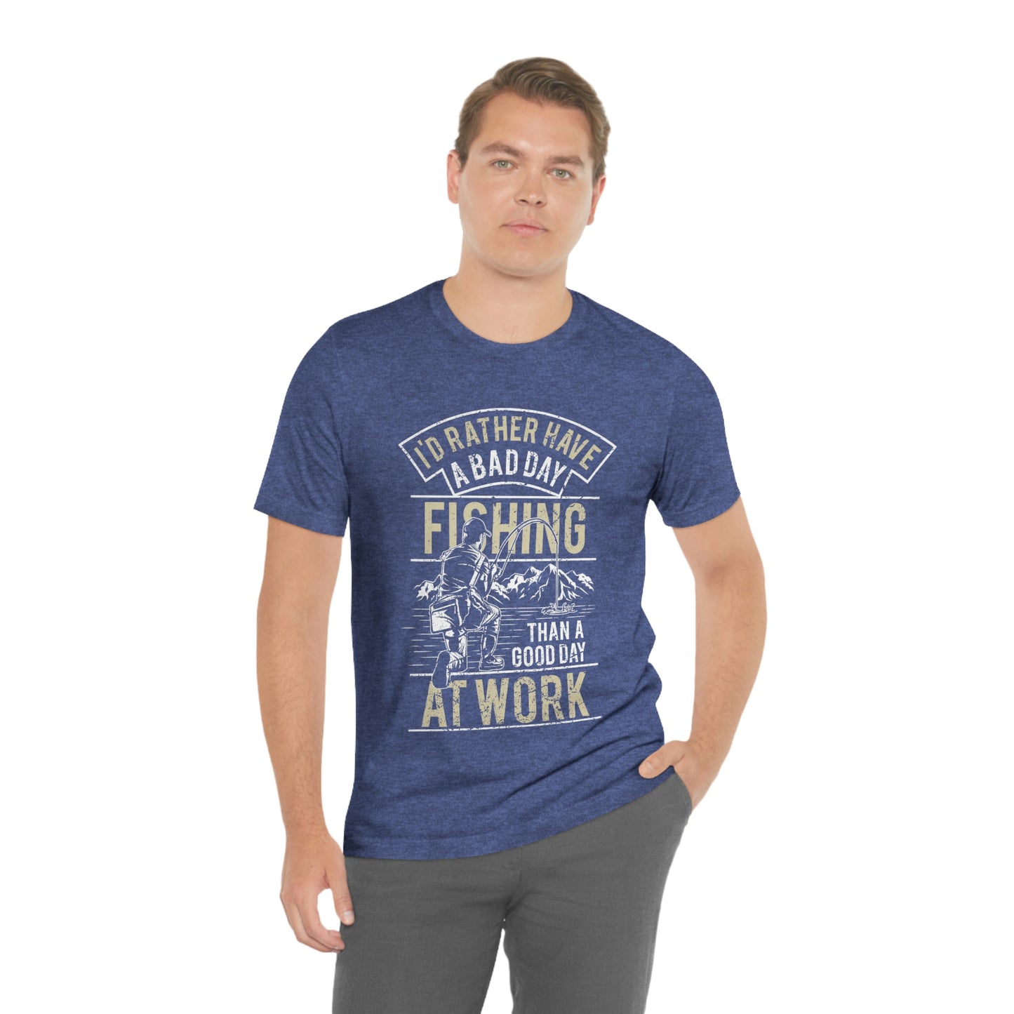 Fishing Better Than Work Unisex Jersey Short Sleeve Tee - coonhoundin
