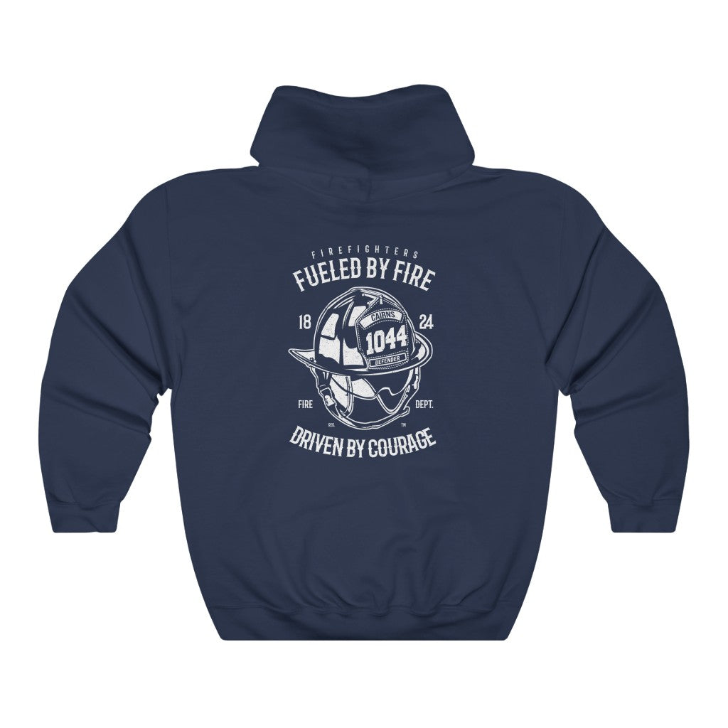 Fire and Courage Unisex Hooded Sweatshirt - coonhoundin
