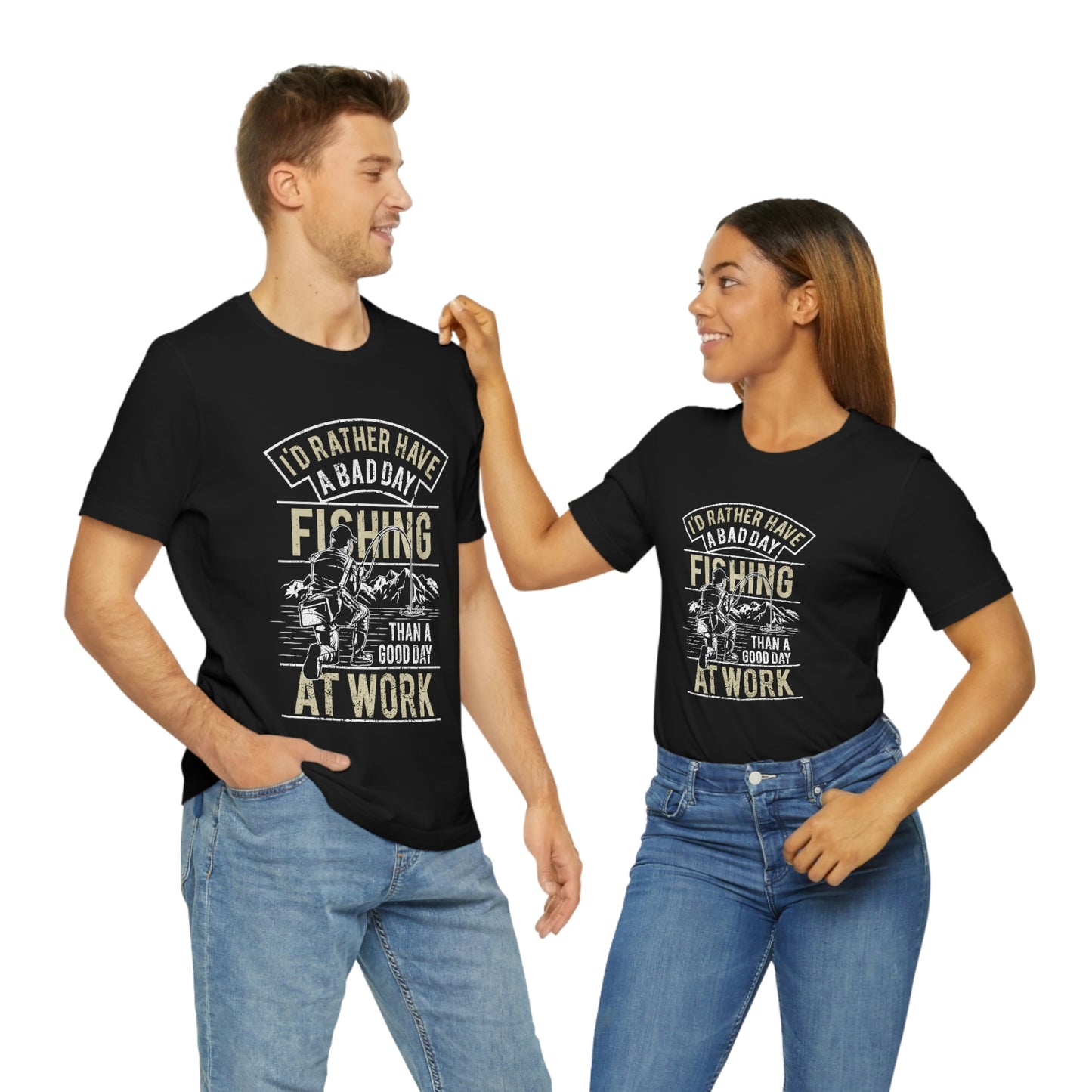 Fishing Better Than Work Unisex Jersey Short Sleeve Tee - coonhoundin