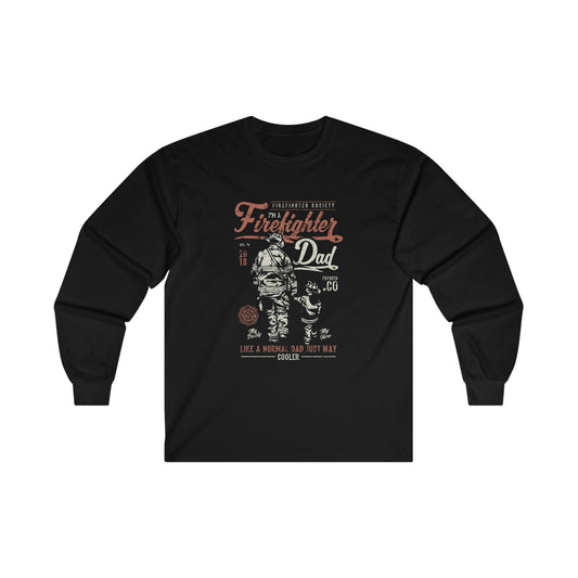 Firefighter Dad Long Sleeve Tee - coonhoundin