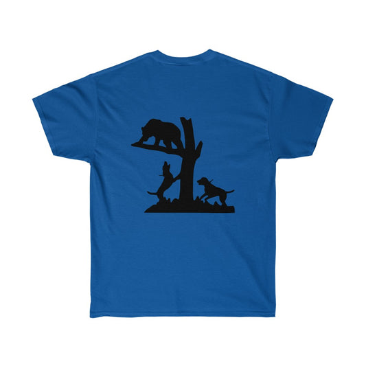 Bear Hunting Hounds Treed Bear Unisex Ultra Cotton Tee - coonhoundin