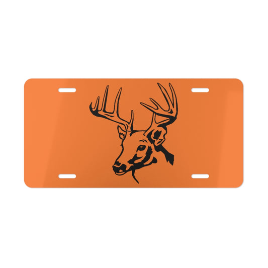 Buck Head Orange License Plate - coonhoundin