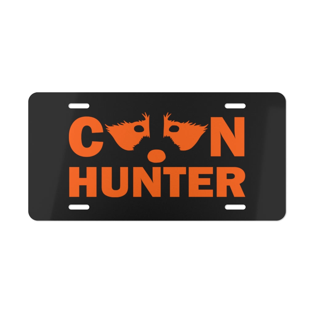 Coon Hunter Black License Plate - coonhoundin