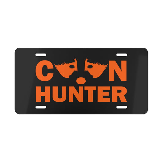 Coon Hunter Black License Plate - coonhoundin