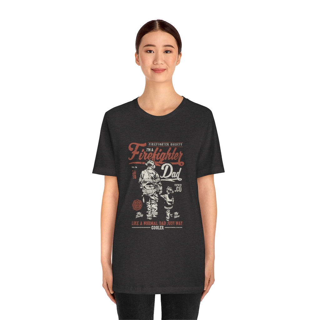 Firefighter Dad Unisex Jersey Short Sleeve Tee - coonhoundin