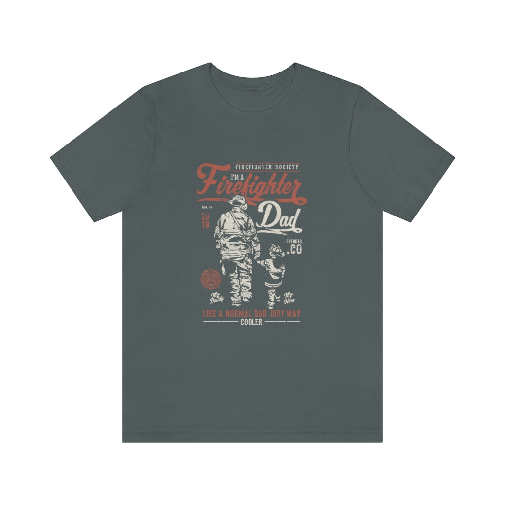 Firefighter Dad Unisex Jersey Short Sleeve Tee - coonhoundin