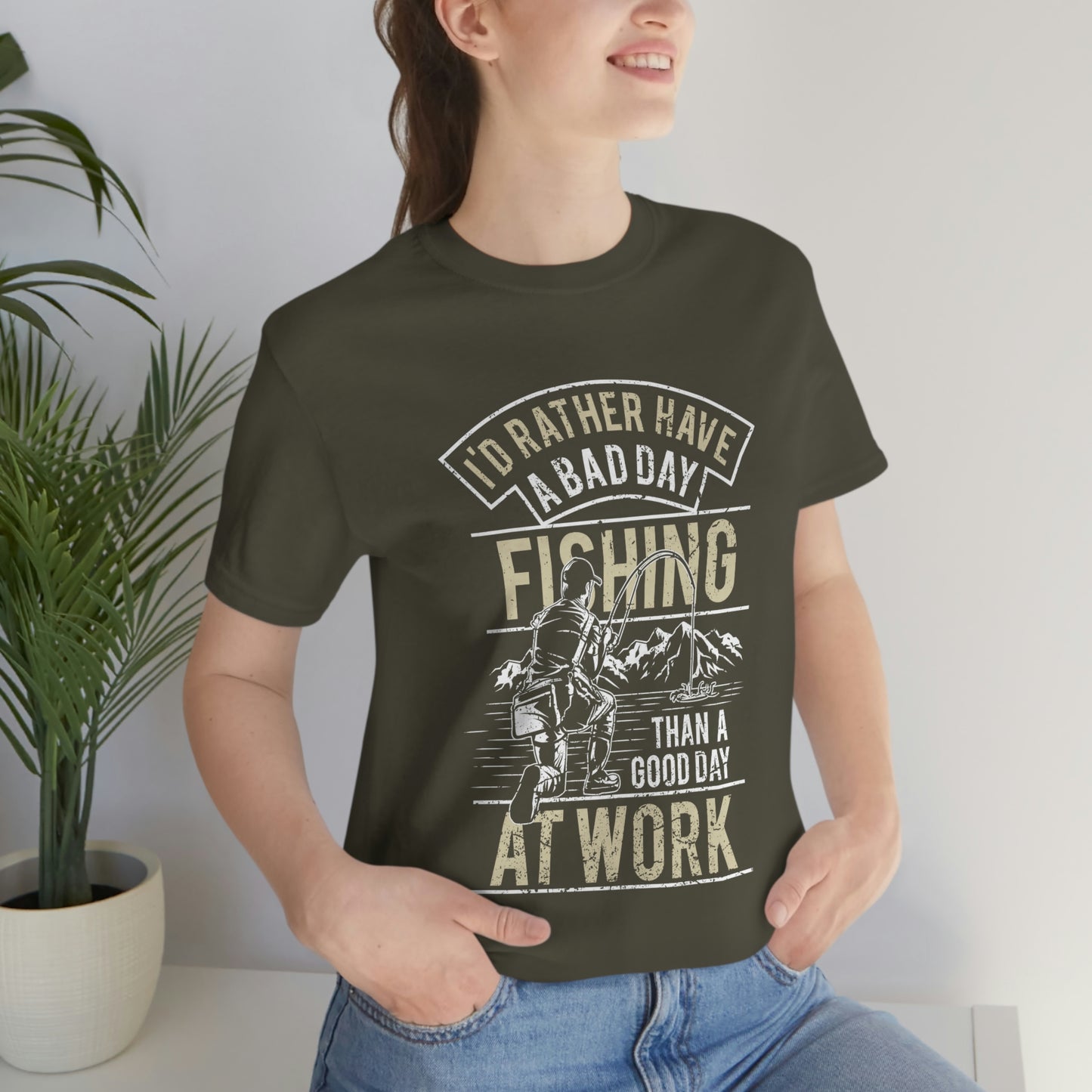 Fishing Better Than Work Unisex Jersey Short Sleeve Tee - coonhoundin