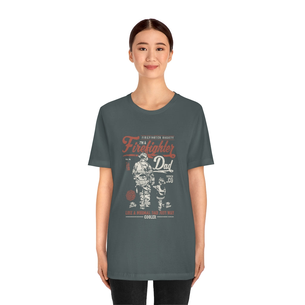 Firefighter Dad Unisex Jersey Short Sleeve Tee - coonhoundin