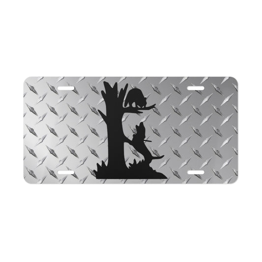 Treed Coon Diamond License Plate - coonhoundin