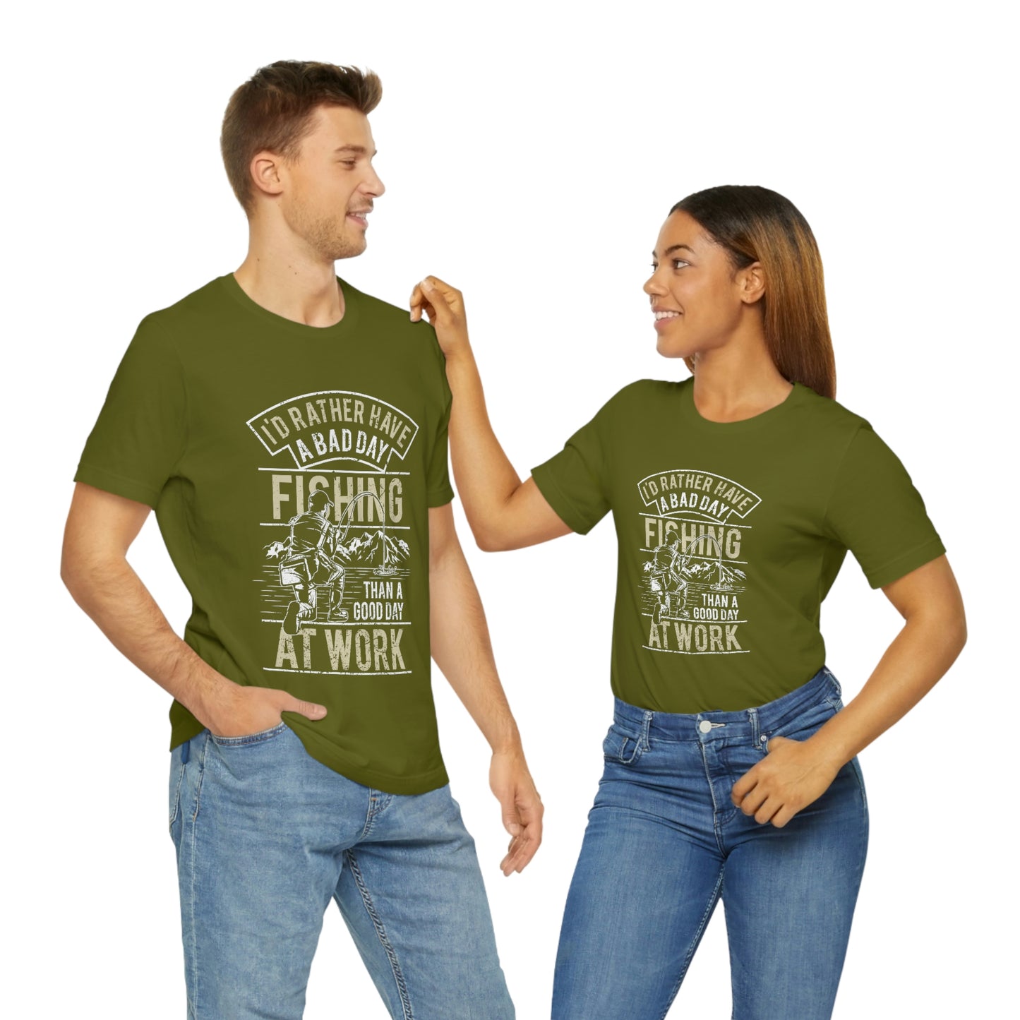 Fishing Better Than Work Unisex Jersey Short Sleeve Tee - coonhoundin