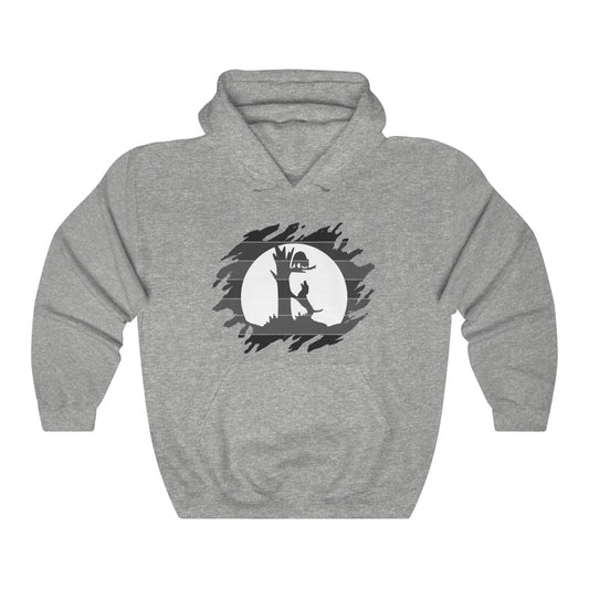 Unisex Treed Coon in the Moon Hooded Sweatshirt - coonhoundin