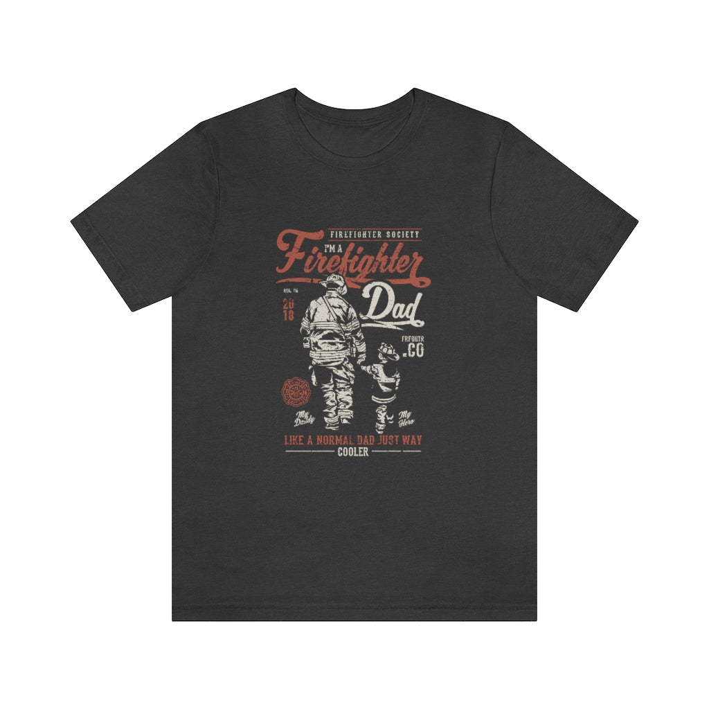 Firefighter Dad Unisex Jersey Short Sleeve Tee - coonhoundin