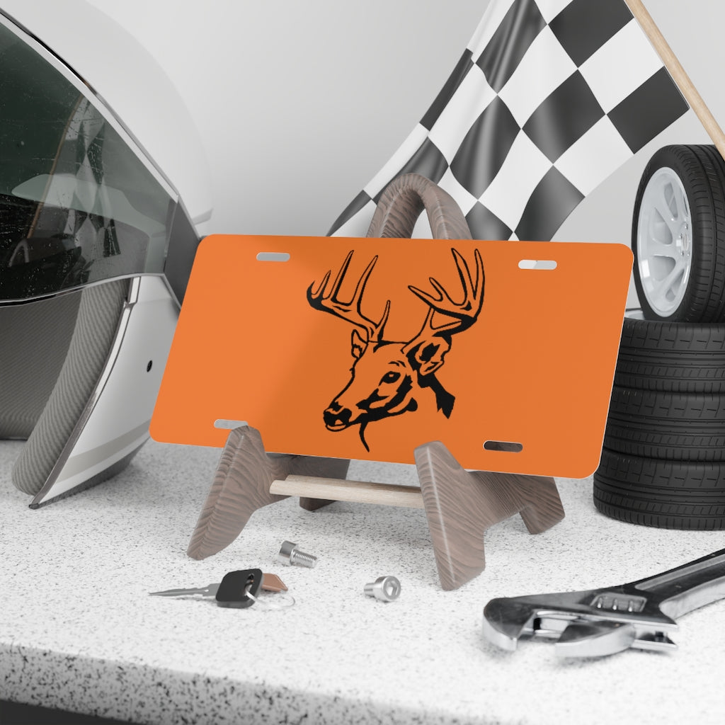 Buck Head Orange License Plate - coonhoundin