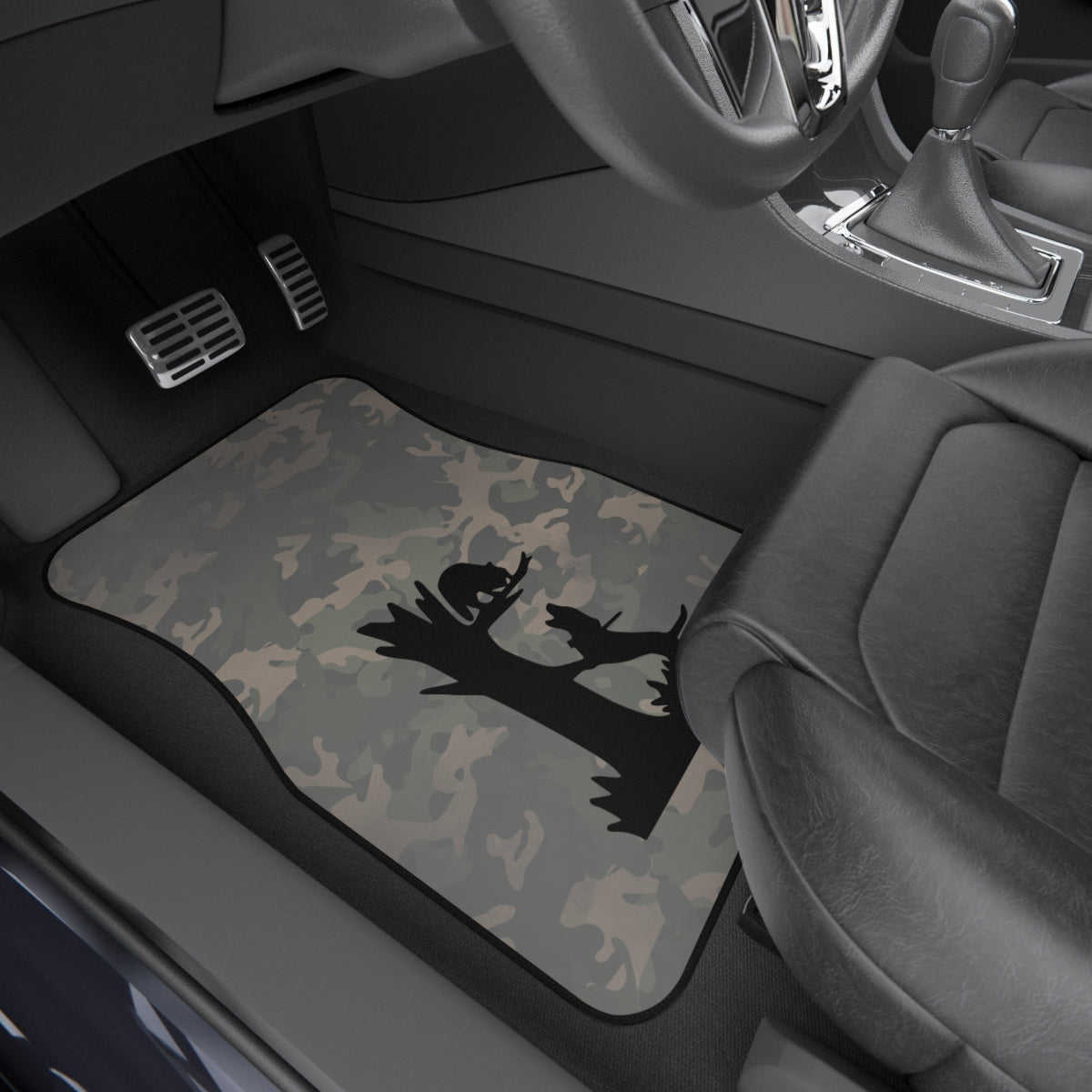 Treed Coon Vintage Camo Full Set of Car Mats - coonhoundin