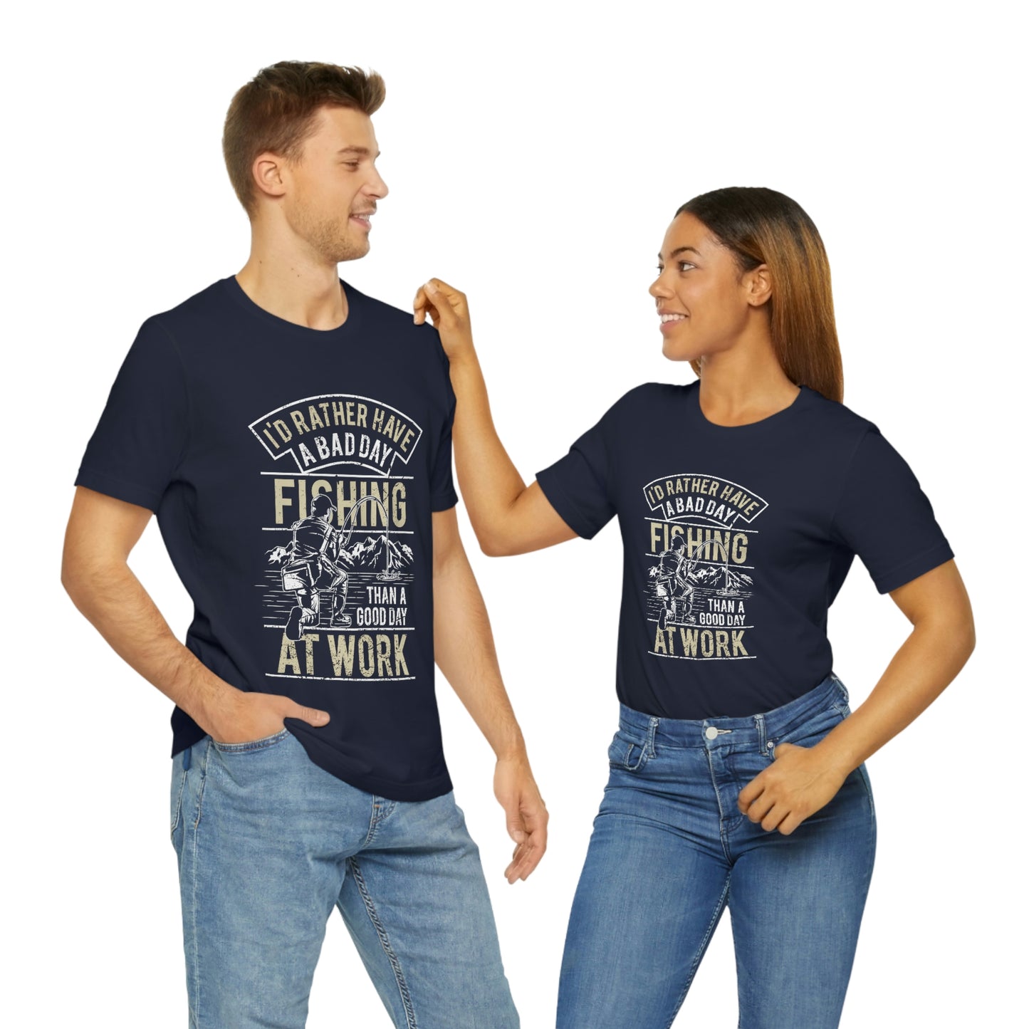 Fishing Better Than Work Unisex Jersey Short Sleeve Tee - coonhoundin