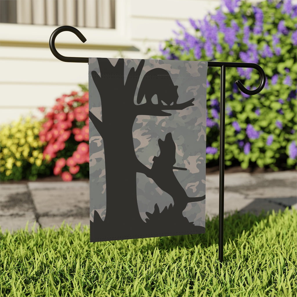 Treed Coon Camo Garden Flag - coonhoundin