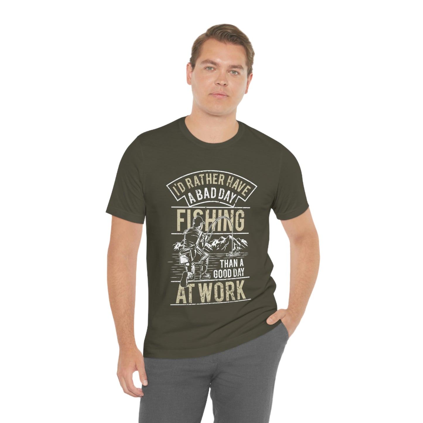 Fishing Better Than Work Unisex Jersey Short Sleeve Tee - coonhoundin