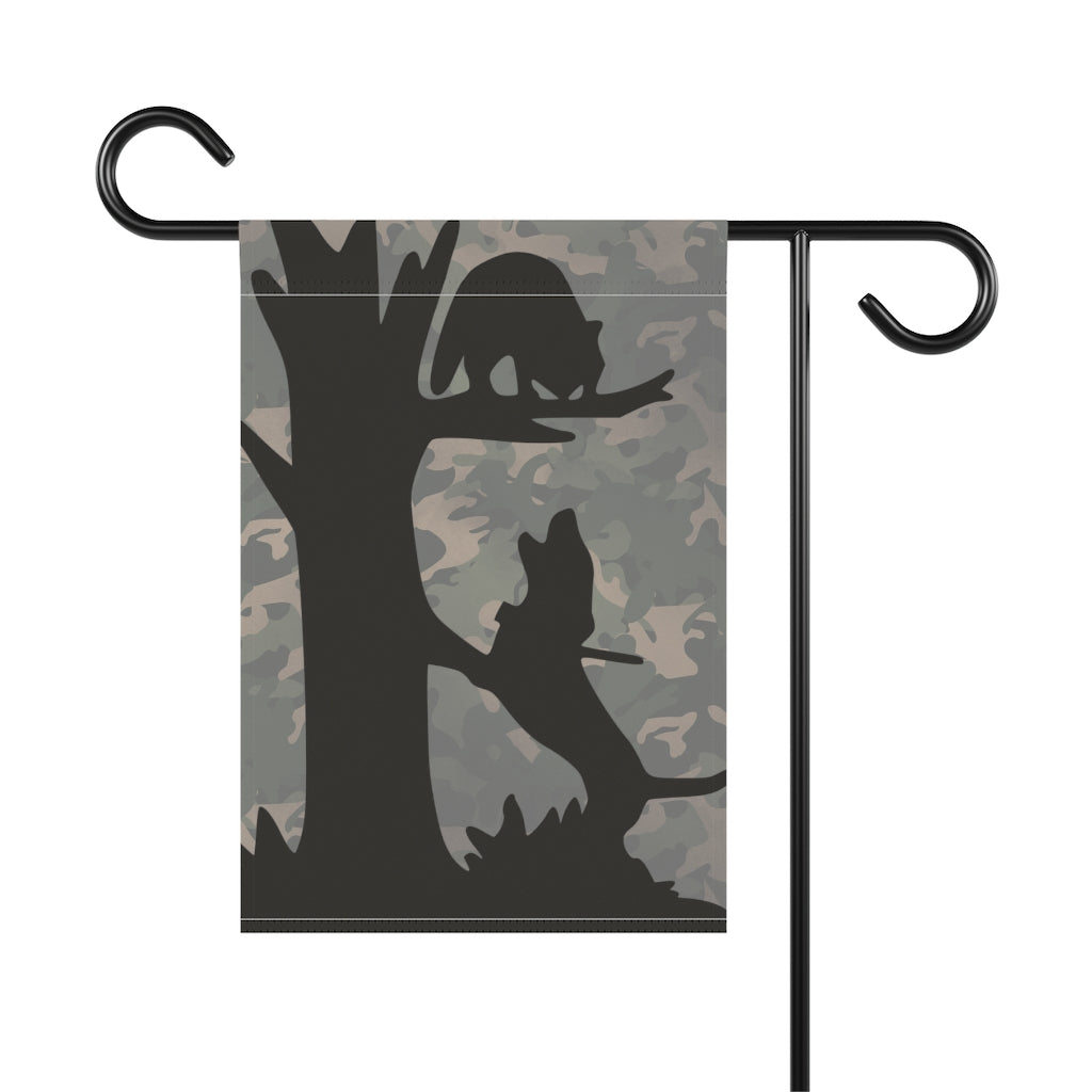 Treed Coon Camo Garden Flag - coonhoundin