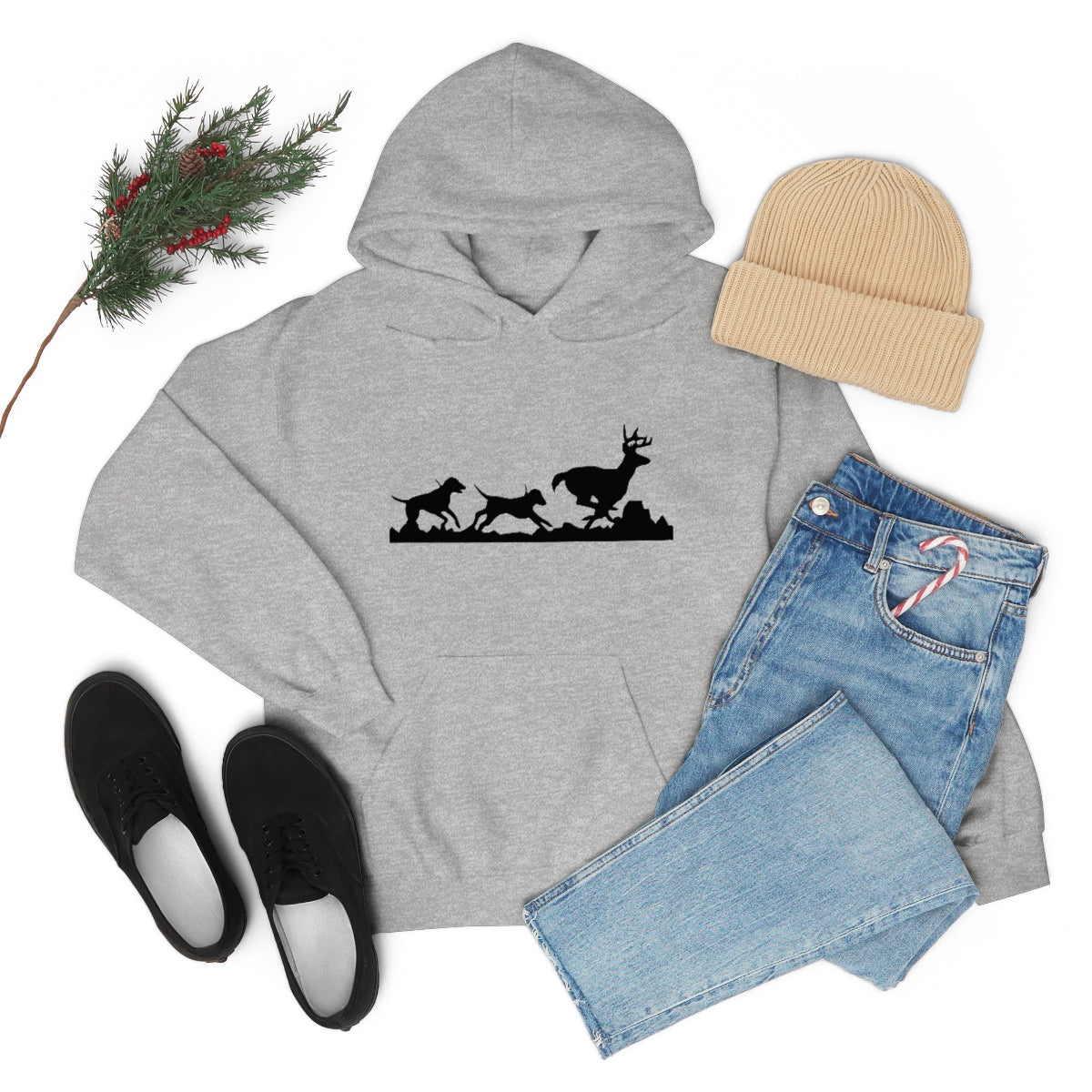 Hounds Chasing Deer Unisex Hooded Sweatshirt - coonhoundin