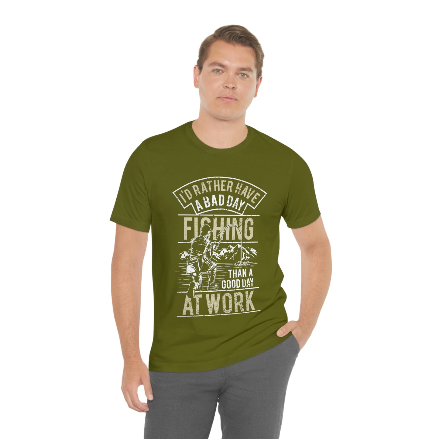 Fishing Better Than Work Unisex Jersey Short Sleeve Tee - coonhoundin