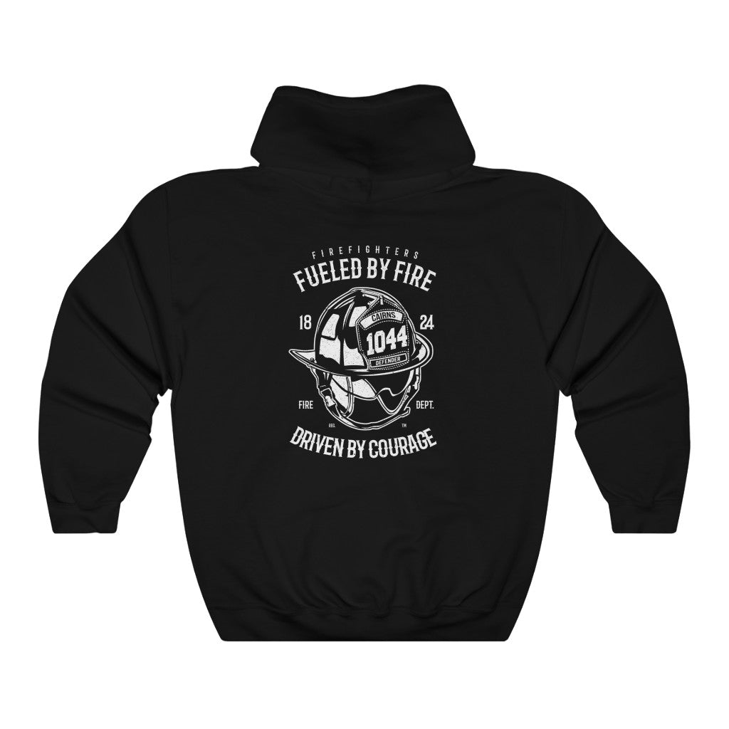 Fire and Courage Unisex Hooded Sweatshirt - coonhoundin
