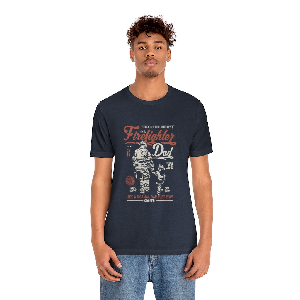 Firefighter Dad Unisex Jersey Short Sleeve Tee - coonhoundin