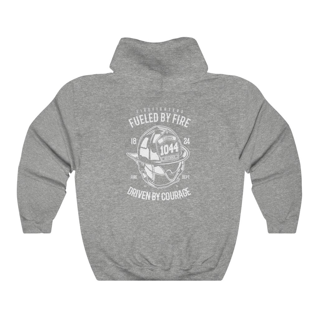 Fire and Courage Unisex Hooded Sweatshirt - coonhoundin