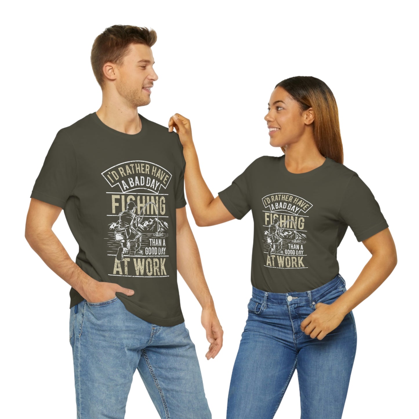 Fishing Better Than Work Unisex Jersey Short Sleeve Tee - coonhoundin