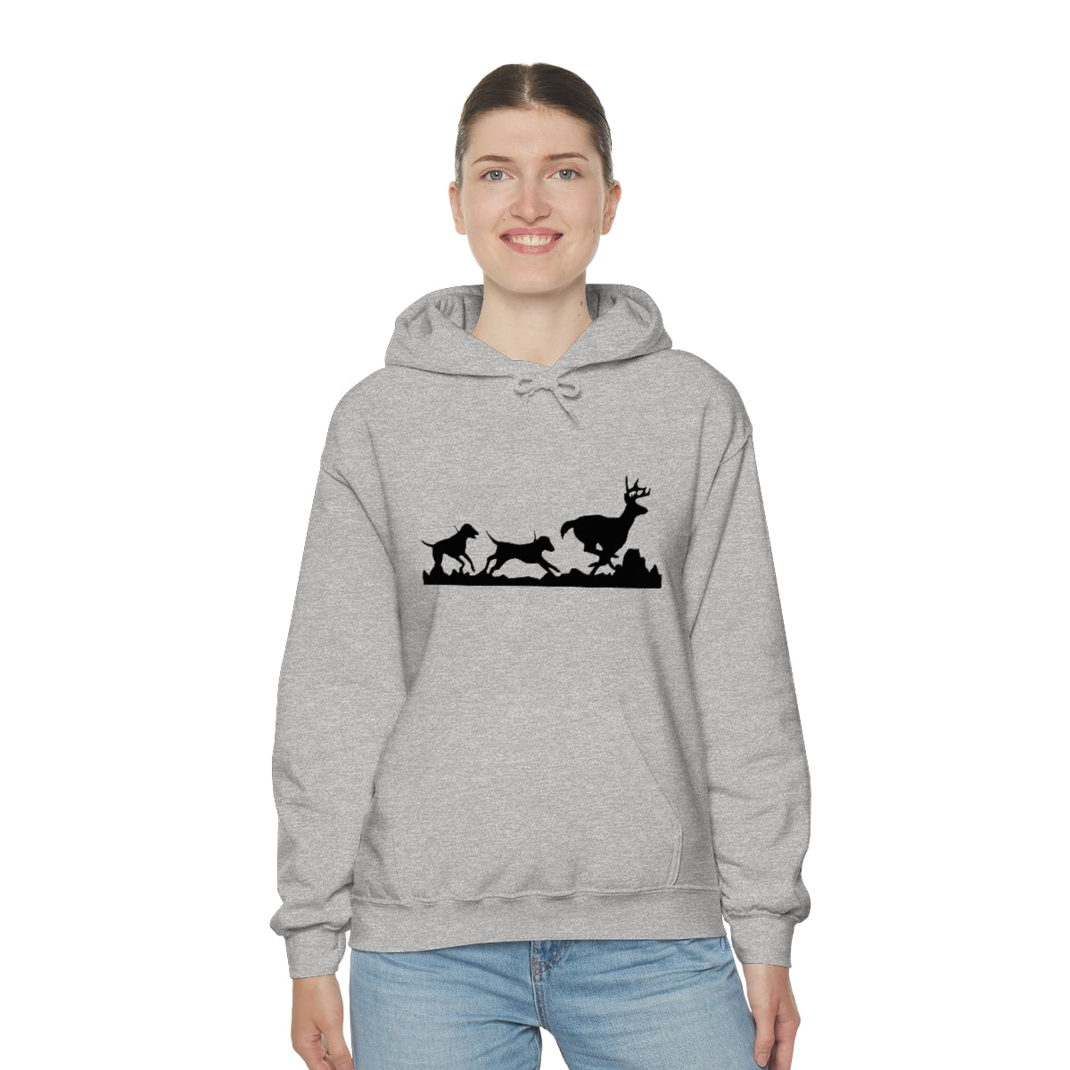 Hounds Chasing Deer Unisex Hooded Sweatshirt - coonhoundin