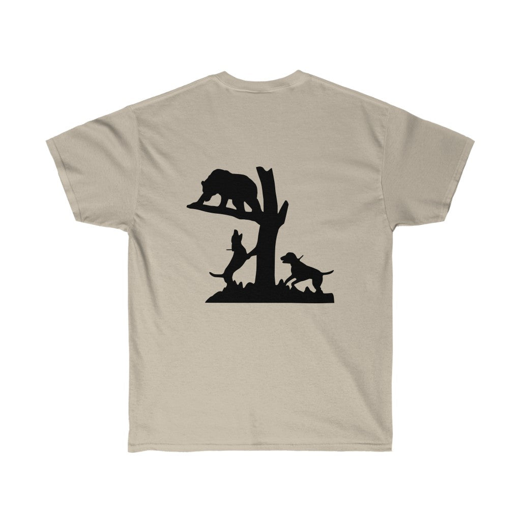 Bear Hunting Hounds Treed Bear Unisex Ultra Cotton Tee - coonhoundin
