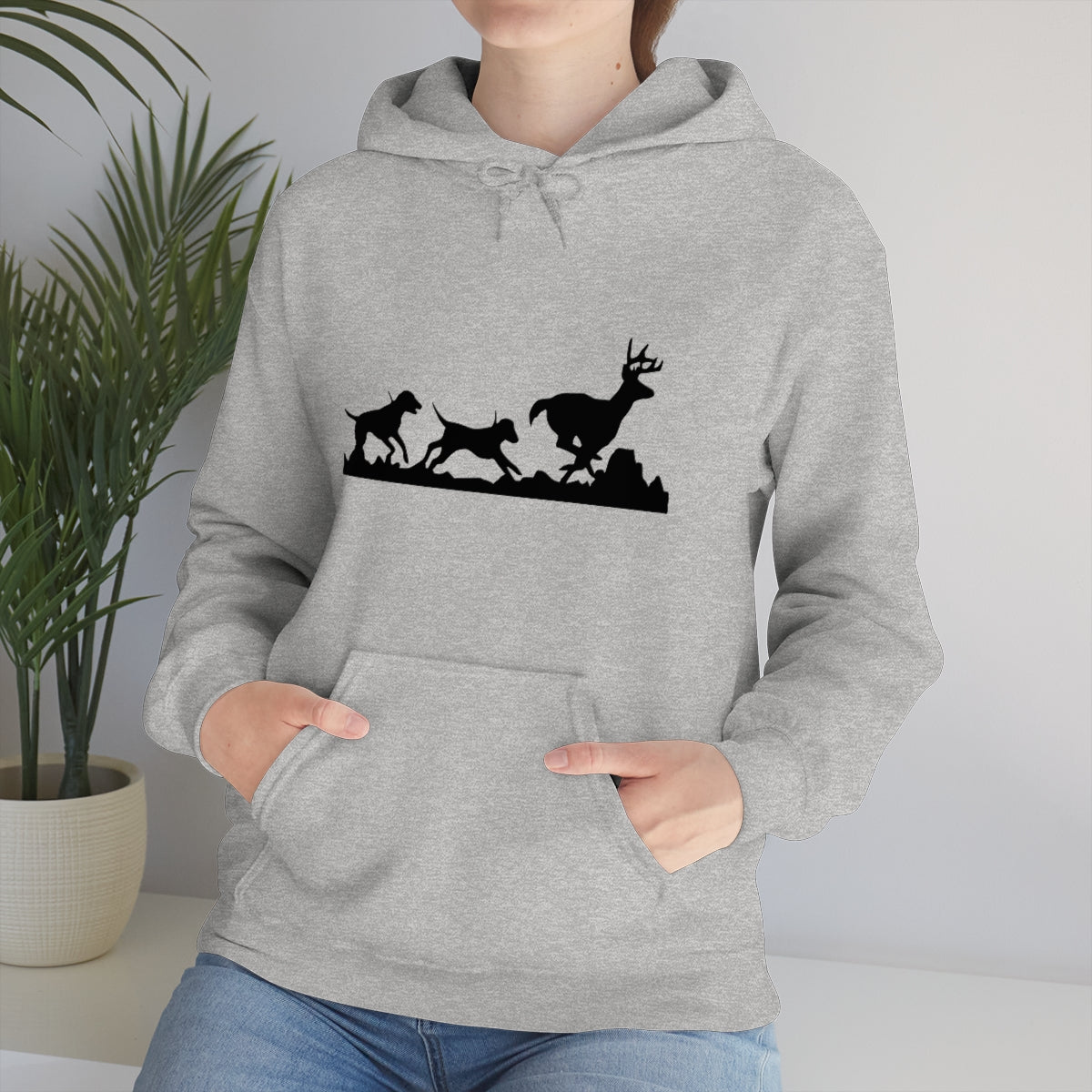 Hounds Chasing Deer Unisex Hooded Sweatshirt - coonhoundin