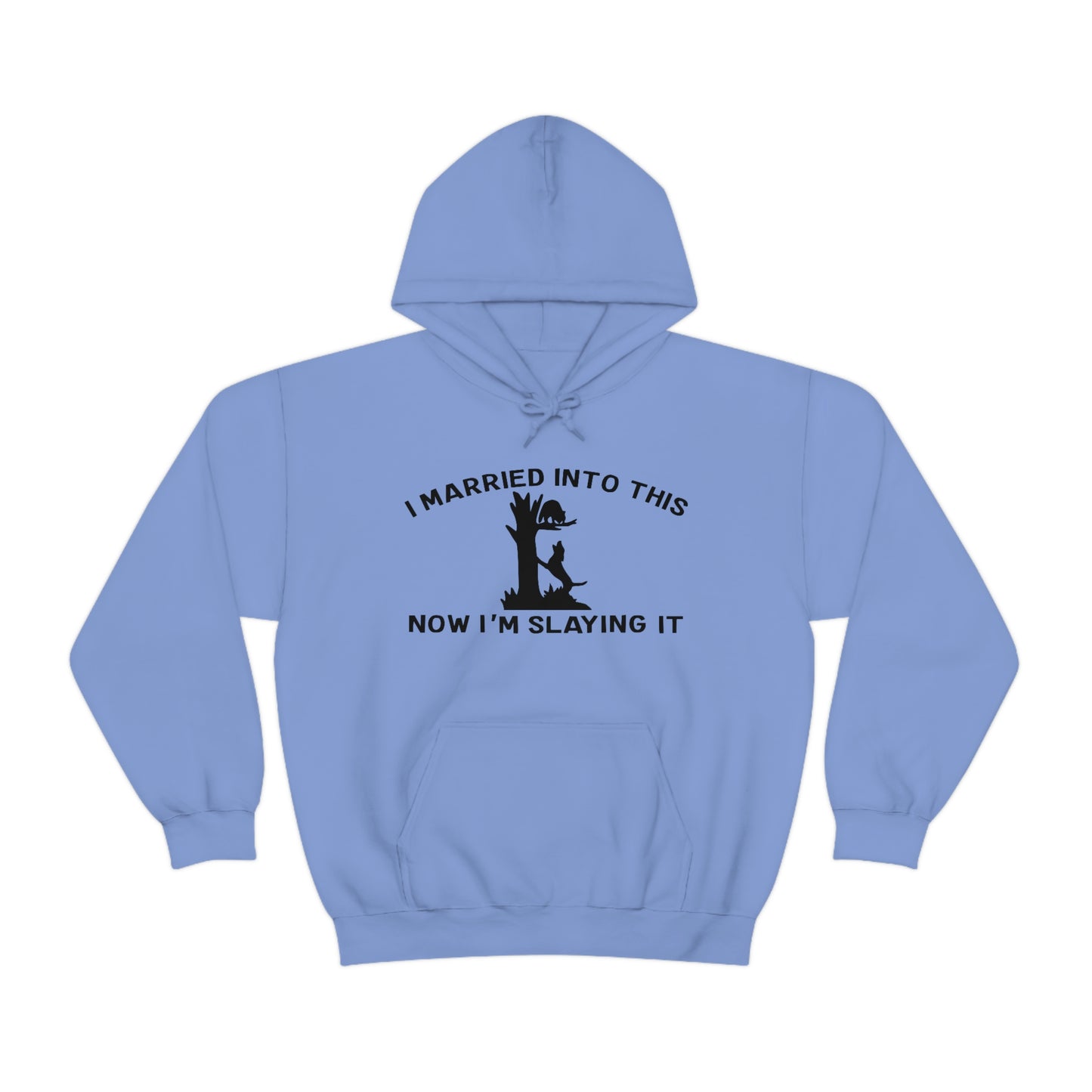 Coon Hunting Married into It Unisex Hooded Sweatshirt - coonhoundin
