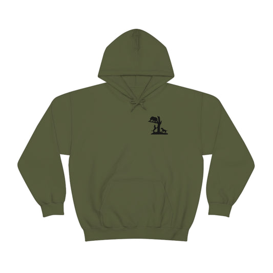 Bear Hunting Both Sides Unisex Hooded Sweatshirt - coonhoundin