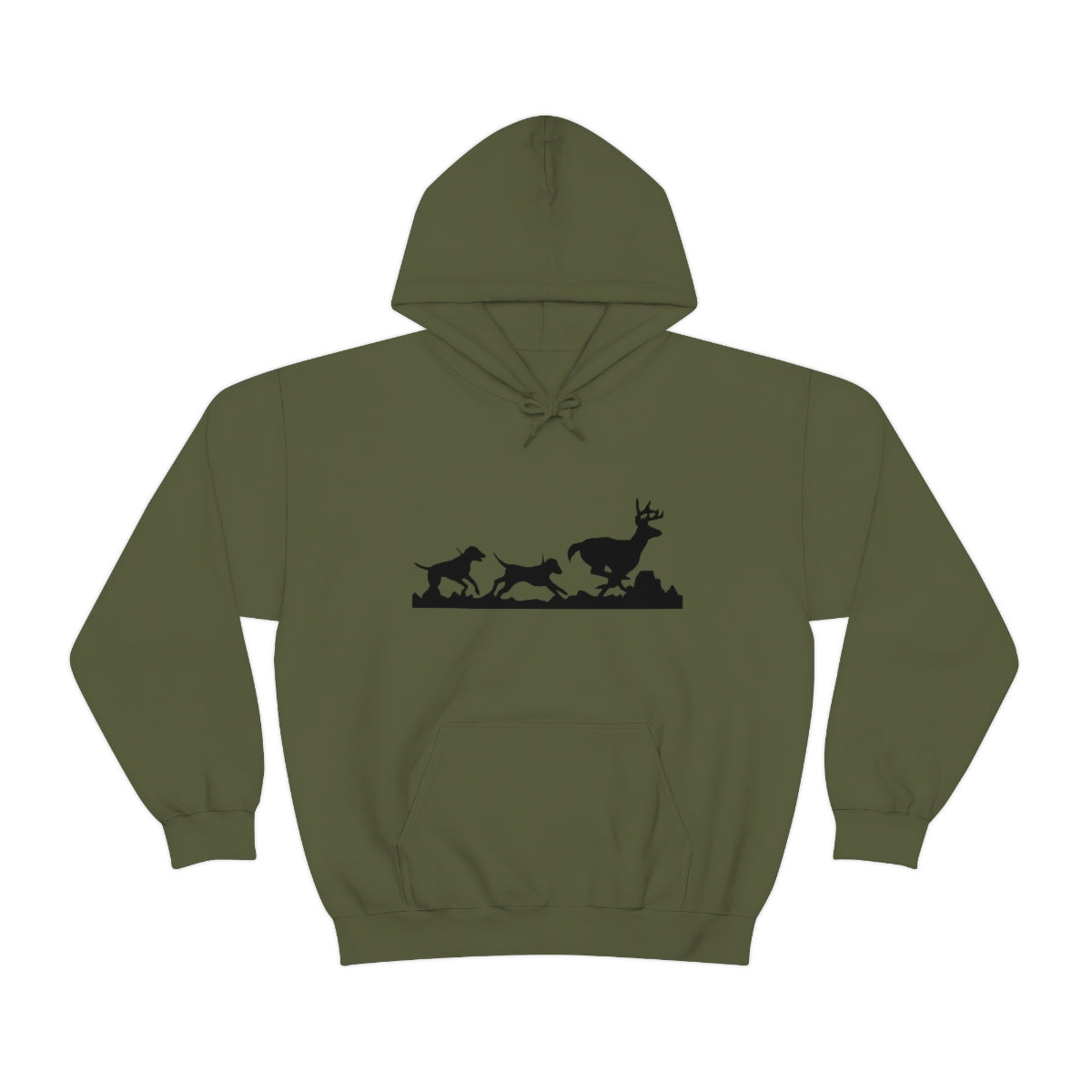 Hounds Chasing Deer Unisex Hooded Sweatshirt - coonhoundin