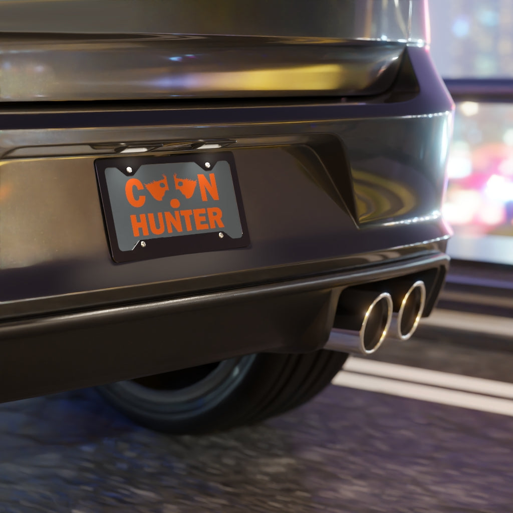 Coon Hunter Dark Grey License Plate - coonhoundin