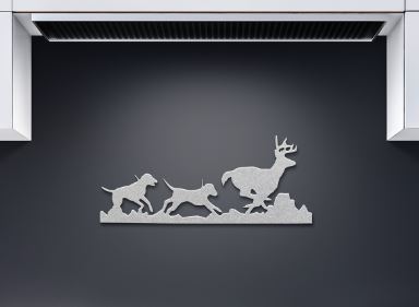 Hounds Chasing Deer Metal Sign - coonhoundin