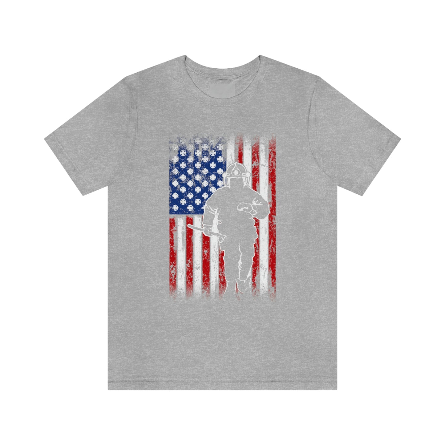 Firefighter Flag Unisex Jersey Short Sleeve Tee - coonhoundin