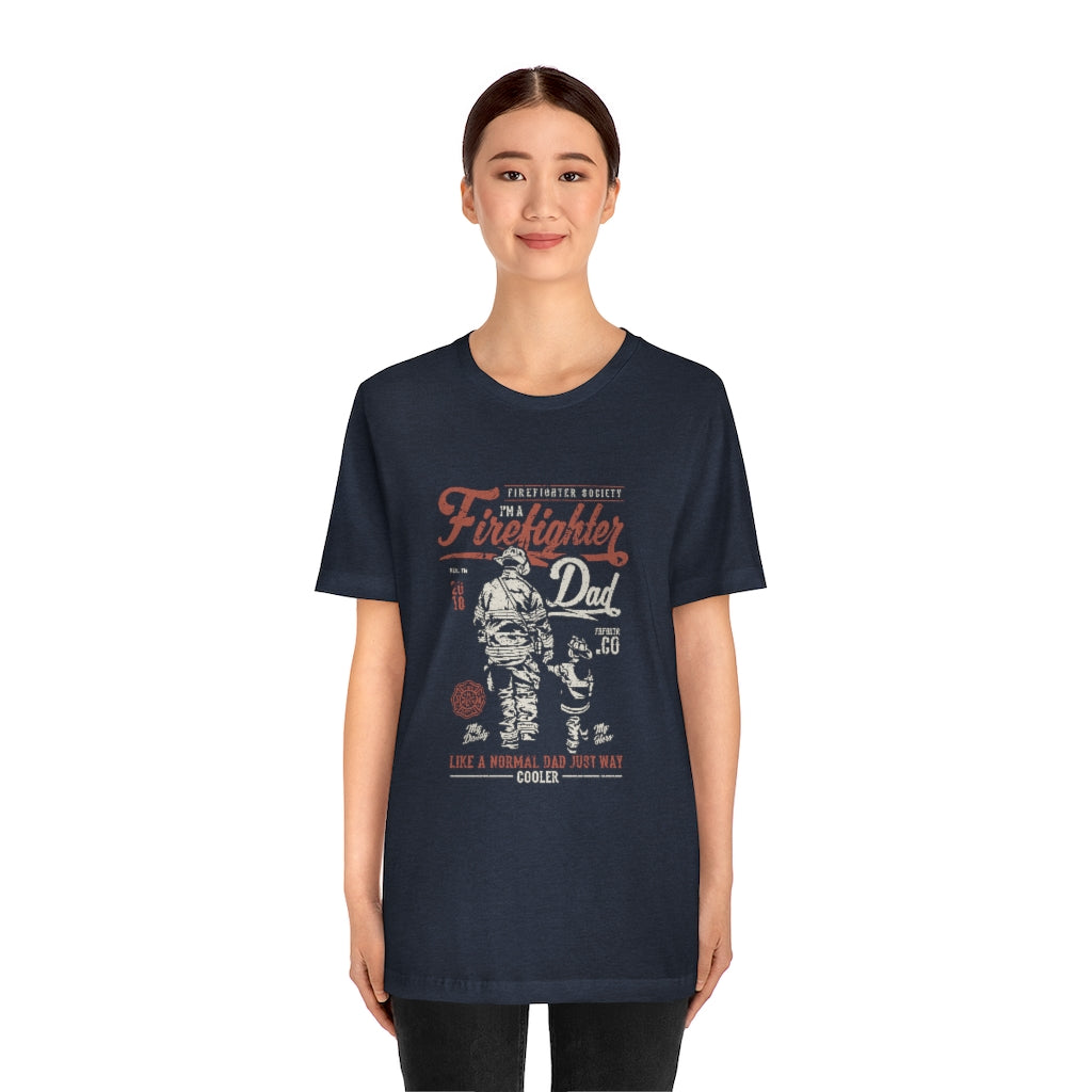 Firefighter Dad Unisex Jersey Short Sleeve Tee - coonhoundin