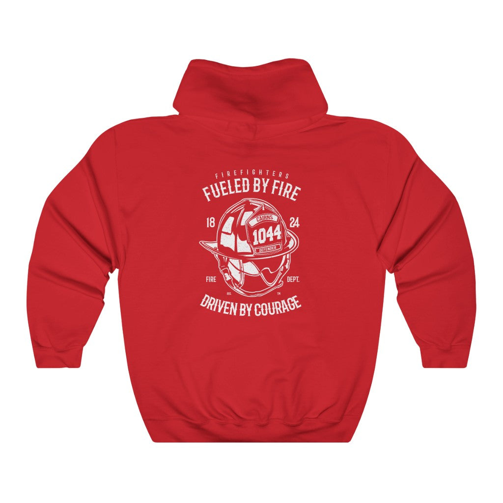 Fire and Courage Unisex Hooded Sweatshirt - coonhoundin