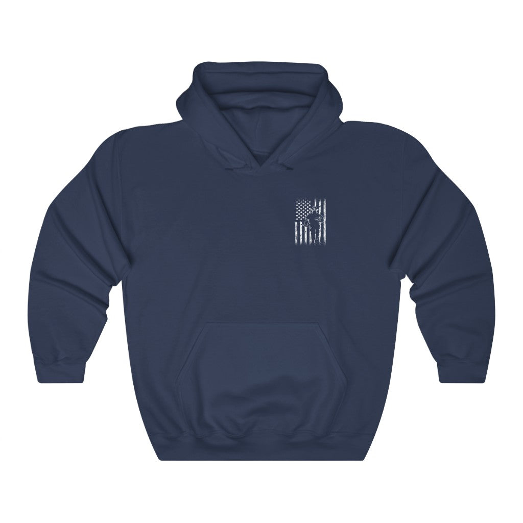 Fire and Courage Unisex Hooded Sweatshirt - coonhoundin