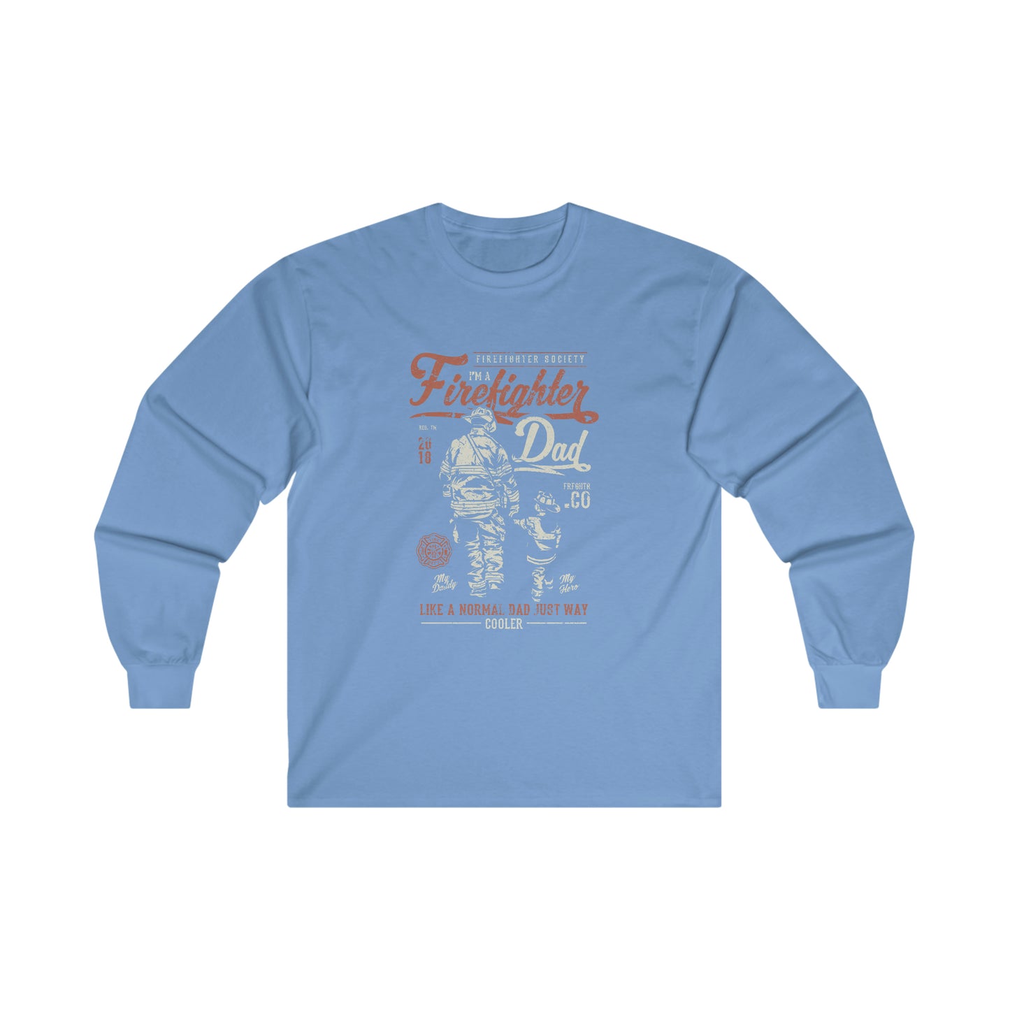 Firefighter Dad Long Sleeve Tee - coonhoundin