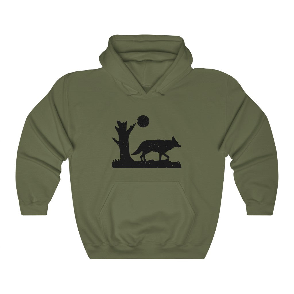 Coyote Unisex Hooded Sweatshirt - coonhoundin