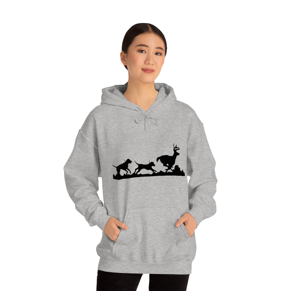 Hounds Chasing Deer Unisex Hooded Sweatshirt - coonhoundin