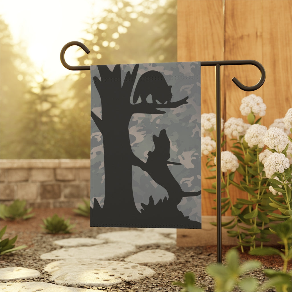 Treed Coon Camo Garden Flag - coonhoundin