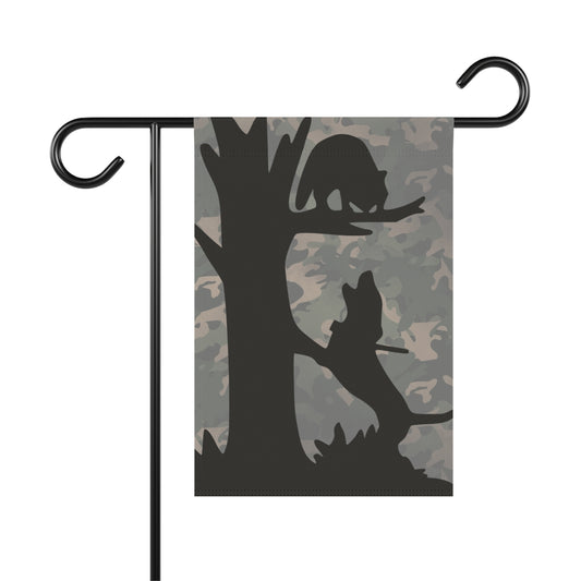 Treed Coon Camo Garden Flag - coonhoundin
