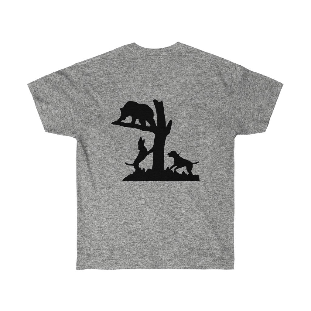 Bear Hunting Hounds Treed Bear Unisex Ultra Cotton Tee - coonhoundin