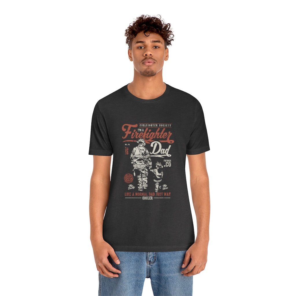 Firefighter Dad Unisex Jersey Short Sleeve Tee - coonhoundin
