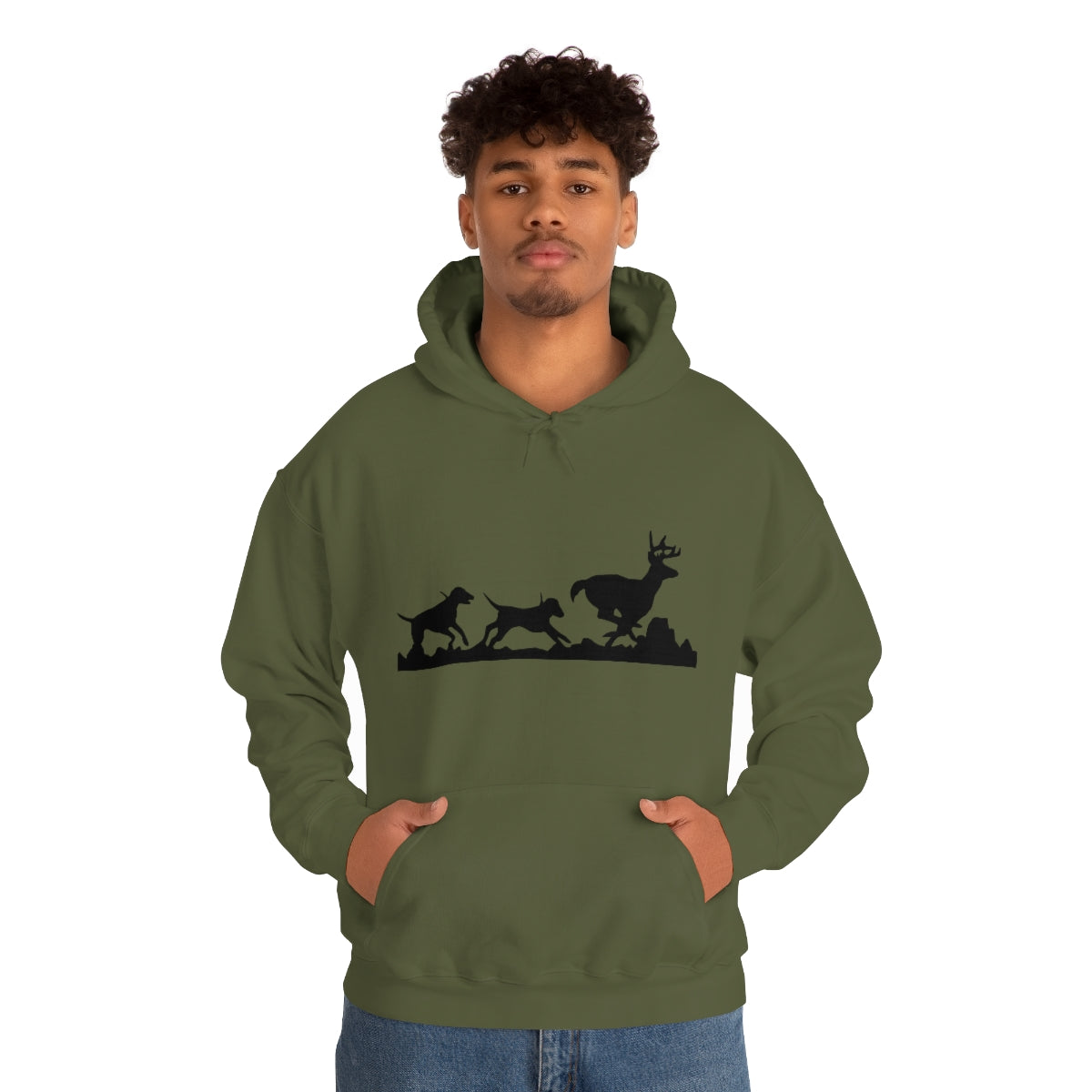 Hounds Chasing Deer Unisex Hooded Sweatshirt - coonhoundin