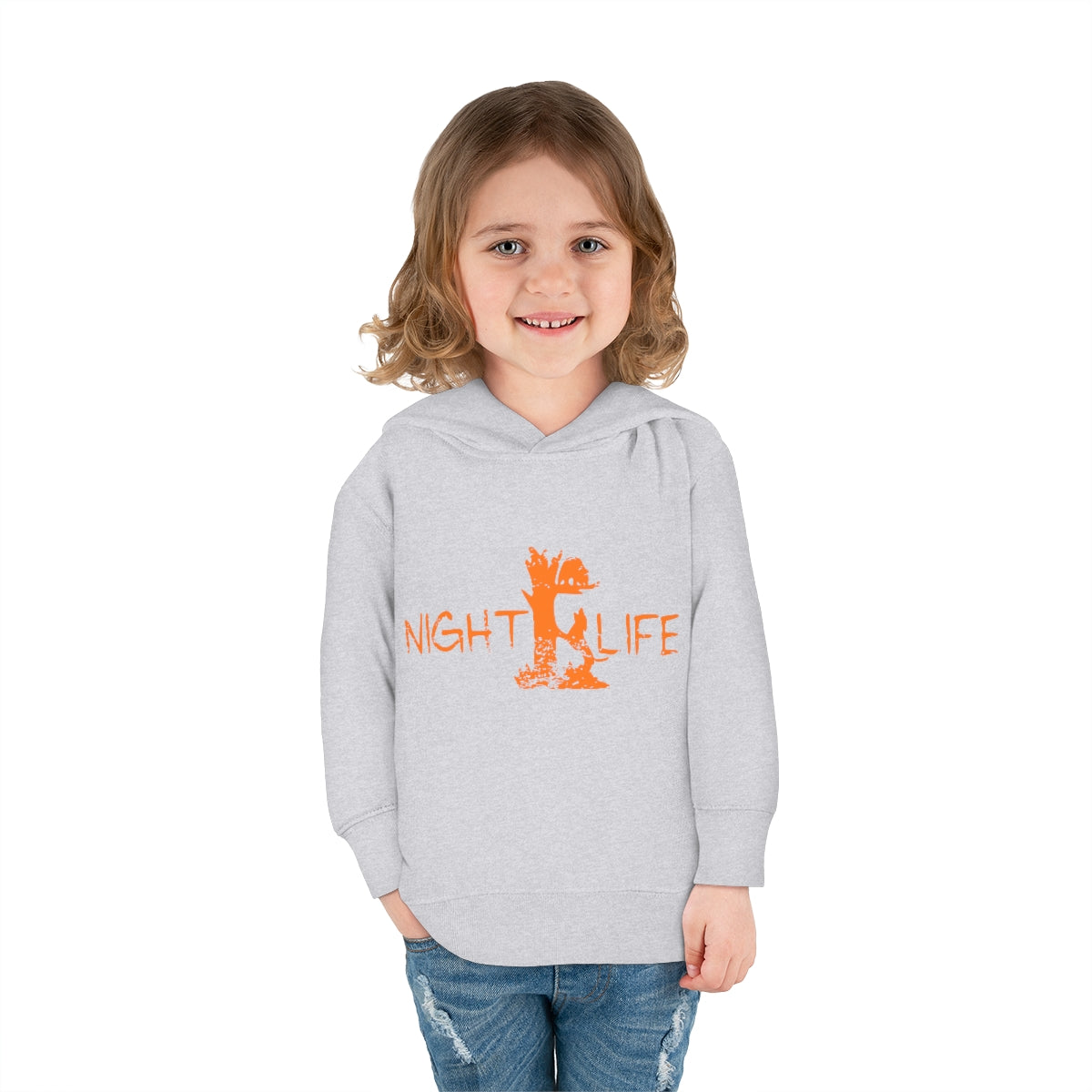 Treed Coon Night Life Toddler Pullover Fleece Hoodie - coonhoundin