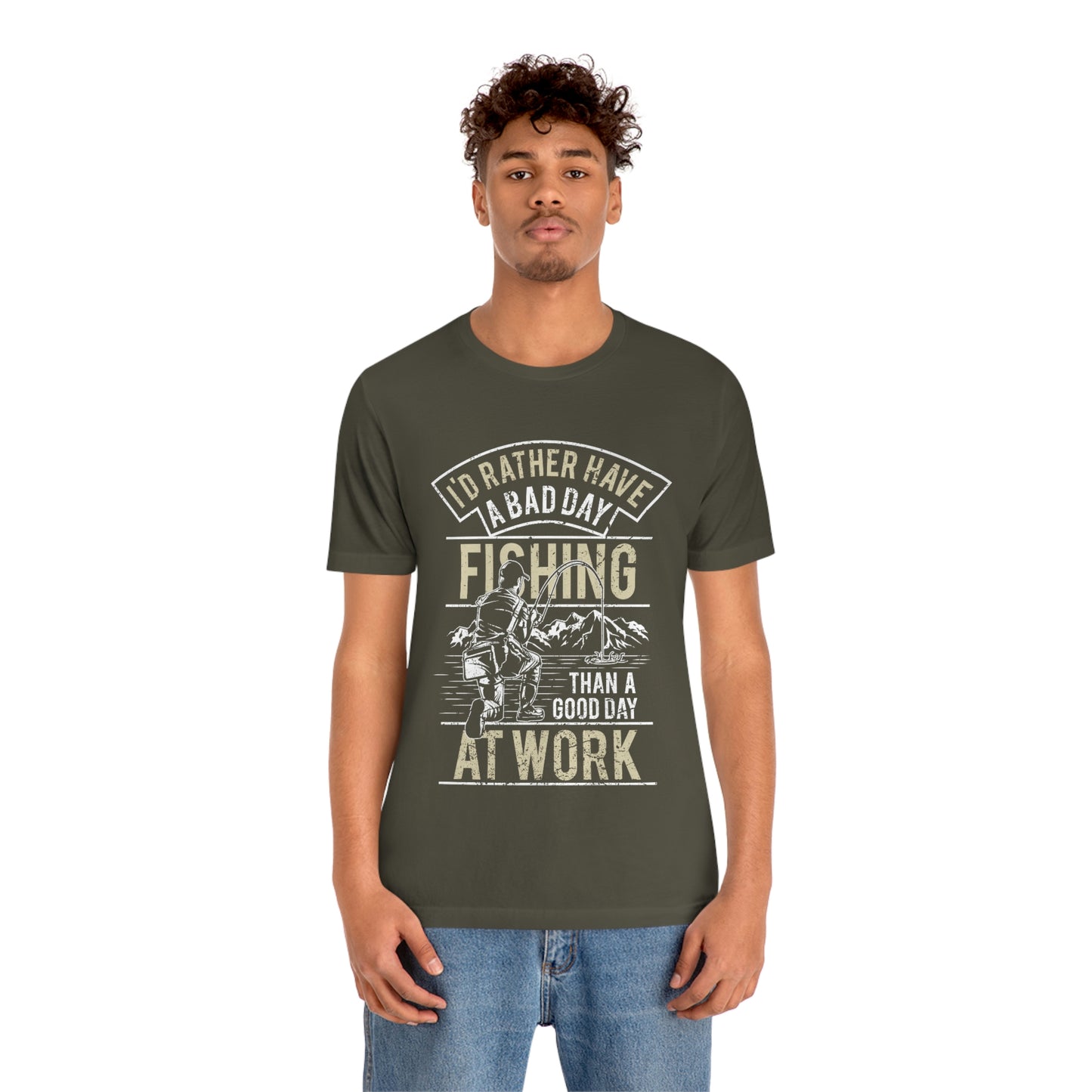 Fishing Better Than Work Unisex Jersey Short Sleeve Tee - coonhoundin